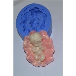 Силиконовая форма для мыла - 3D - Малыш в цветке