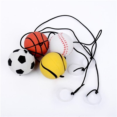 Мяч мягкий «Спорт», 4 см, на резинке, МИКС