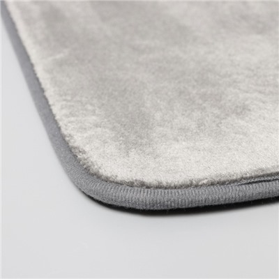 Набор ковриков для ванной и туалета с эффектом памяти SAVANNA Memory foam, 2 шт: 60×90 см, 40×60 см, цвет серый