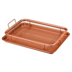 Сетка-корзинка для духовки, фритюра и барбекю Copper Rectangle Crispy Tray (32,5x24,5см)