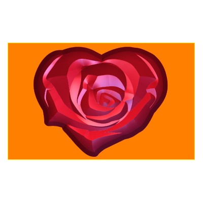 Пластиковая форма - БП 396 - Сердце роза