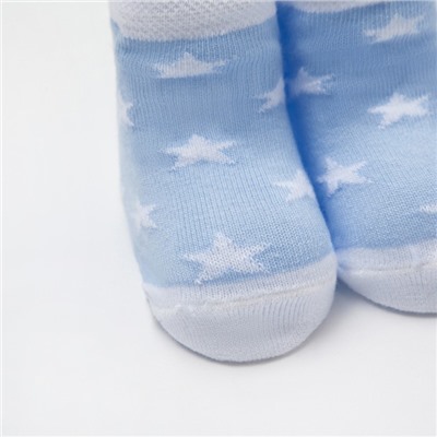 Набор носков "Mickey Mouse", белый/голубой, 8-10 см