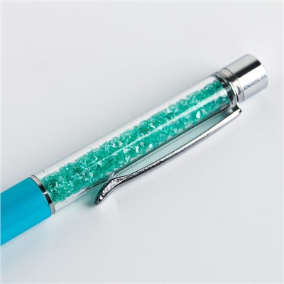 Ручка шейкер подарочная «С 8 марта», металл, голубой футляр