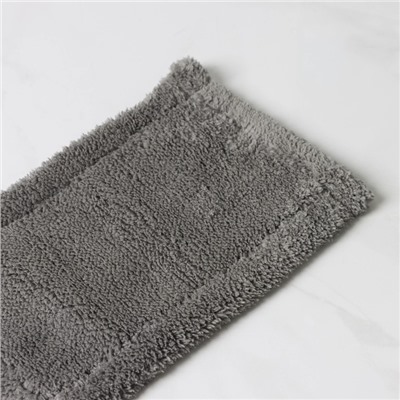 Насадка для плоской швабры Доляна, 42×12 см, 60 гр, микрофибра, цвет серый