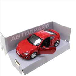 Модель машины Toyota 86 масштаб 1:32  (длинна 12см) красного цвета.