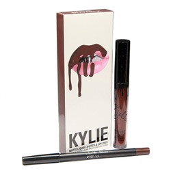 Помада Kylie Holiday Edition Matte Liquid Lipstick & Lip Liner 2 in 1 True Braun K 3 ml