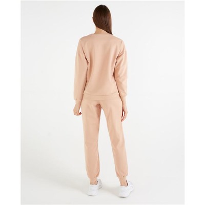 Костюм женский (свитшот, брюки) MINAKU: Casual Collection цвет бежевый, размер 42