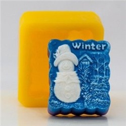 Силиконовая форма для мыла - 2D - Зима
