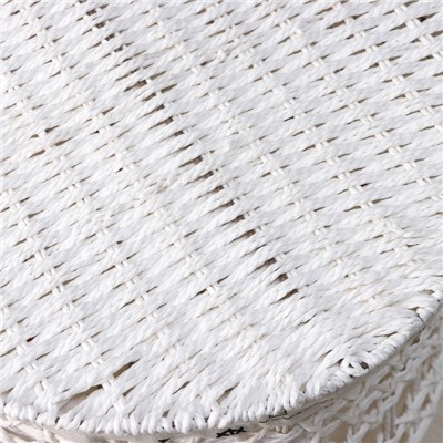 УЦЕНКА Корзина для белья плетёная ручной работы Доляна «Море», 44×44×54 см, цвет белый