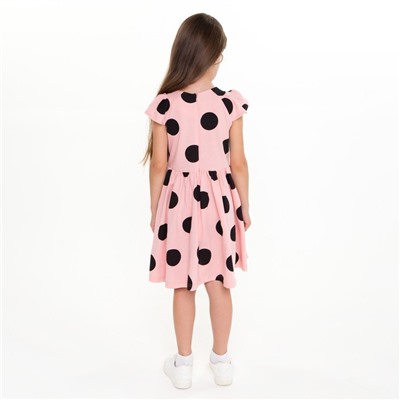 Платье для девочки, цвет чёрный/розовый, рост 104 см