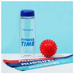 Набор для фитнеса «Россия»: 3 фитнес-резинки, бутылка для воды, массажный мяч