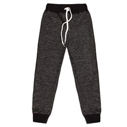 Спортивные брюки для девочки,чёрный меланж 8447-ДОС21