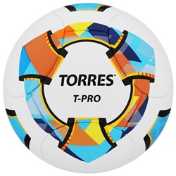 Мяч футбольный TORRES T-Pro, PU-Microf, термосшивка, 14 панелей, размер 5