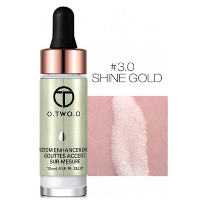 Жидкий хайлайтер O.TWO.O Custom Enhancer Drops №3 Shine Gold 15 ml