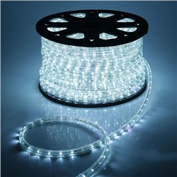 LED шнур 13 мм, круг, 100 м, кажд 6 мерц, 2W-LED/м-36-220V. + набор д/подкл, БЕЛЫЙ
