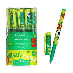 Ручка шариковая FreshWrite "Футбол.Чемпионы.Бразилия", 0,7 мм, синие чернила