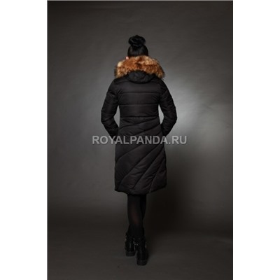 Куртка женская зимняя 8715 черный искусственный мех