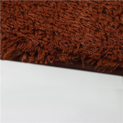 Набор ковриков для ванной и туалета Доляна «Пушистик», 3 шт: 32×40, 40×50, 50×80 см, цвет коричневый