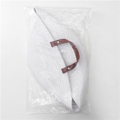 Корзина для хранения плетёная ручной работы «Луиза», 33×33×16 см, цвет белый