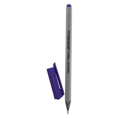 Ручка шариковая масляная Pensan "Triball", чернила фиолетовые, узел 1 мм, линия письма 0,5 мм, трехгранная