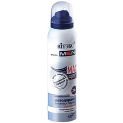 Витэкс Vitex for Men Sport Max For men MAX Дезодорант-Антиперспирант 24ч. аэроз баллон 150мл