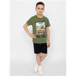 CSKB 90181-35-371 Комплект для мальчика (футболка, шорты),хаки
