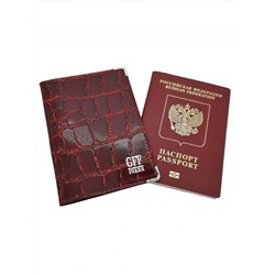 A-079 Обложка на паспорт GFF (крокодил/нат. кожа)
