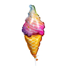 Шар фольгированный 13" «Искрящееся мороженое» с клапаном