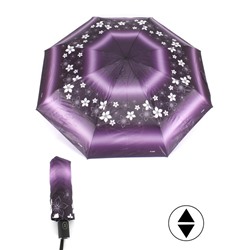 Зонт женский ТриСлона-L 4801 В  (Мини),  R=53см,  суперавт;  8спиц,  4слож,  набивной "Эпонж",  фиолет 253951