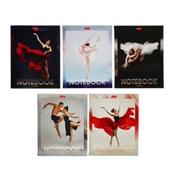 Тетрадь 96 листов в клетку "Про танцы", обложка мелованный картон, МИКС