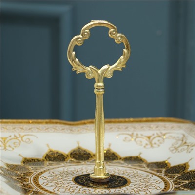 Этажерка «Мехенди», 2 уровня, цвет бежевый с золотым