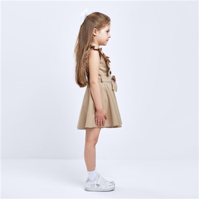 Платье детское двубортное KAFTAN, размер 30 (98-104 см), цвет бежевый