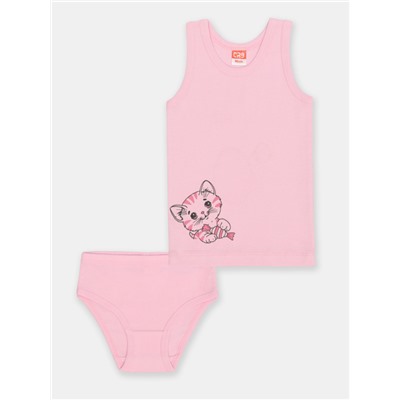 CWKG 30030-27 Комплект для девочки (майка, трусы),розовый
