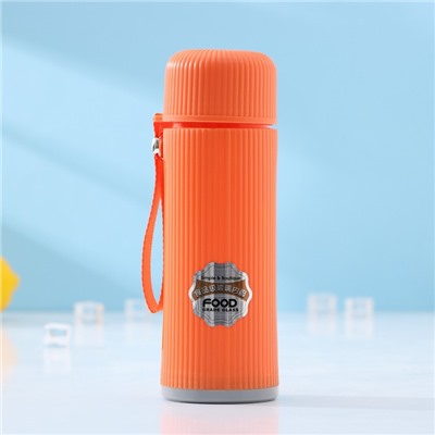 Бутылка для воды стеклянная «Успех», 500 мл, 7,2×21 см, цвет оранжевый