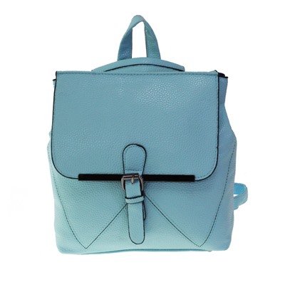 Стильная женская сумка-рюкзак Freedom_angle из эко-кожи бирюзового цвета.