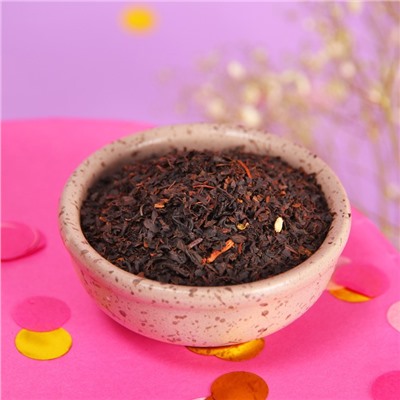 Подарочный чёрный чай «8 марта» с тропическими фруктами, 20 г.