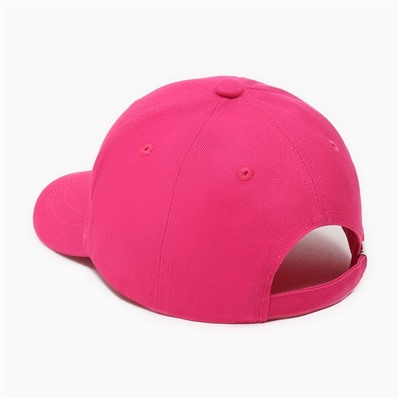 Бейсболка для девочки, цвет ярко-розовый, размер 54-56