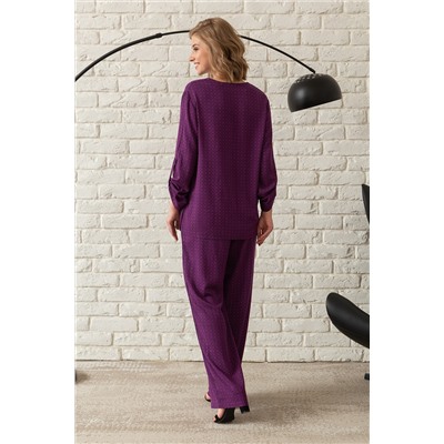 Пижама жен: куртка, брюки Mia Cara AW23WW319 Plum Jam сливовый