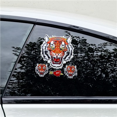 Наклейка на авто "Тигр", 20×22 см