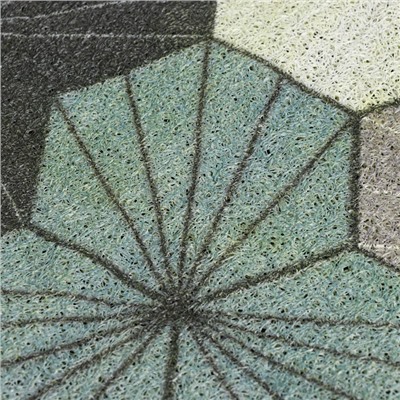 УЦЕНКА Коврик придверный грязезащитный Доляна «Мозаика», 80×120 см, цвет МИКС