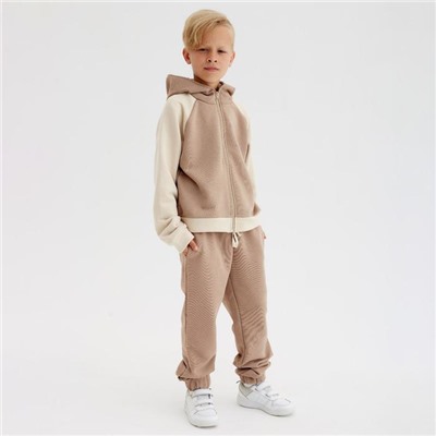 Костюм для мальчика MINAKU: Casual Collection KIDS цвет бежевый, рост 140