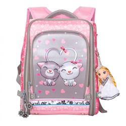 Школьный Рюкзак Across с котятами розовый ACR19-HK-10