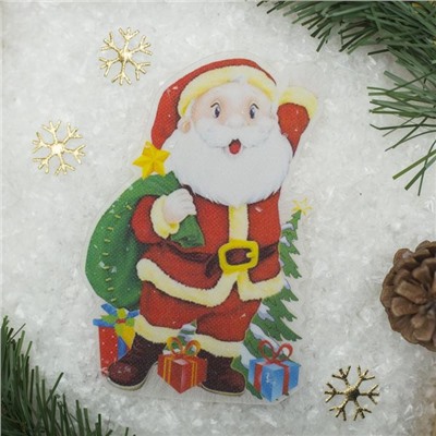 Световая картинка на присоске "Дед Мороз приветствует!"(батарейки в комплекте), 1 LED, RGB