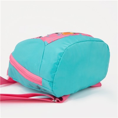 Рюкзак на молнии, цвет голубой/розовый
