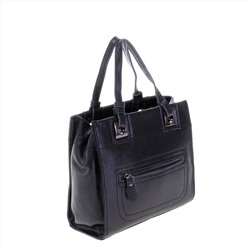 Элегантная женская сумочка Live_Veron из мягкой натуральной кожи черного цвета.