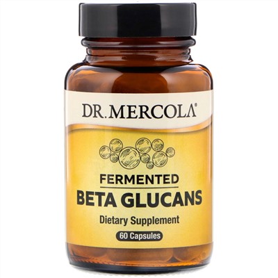 Dr. Mercola, ферментированные бета-глюканы, 60 капсул