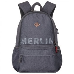 Школьный Рюкзак Across Merlin серый A7288-20
