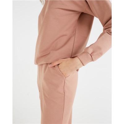 Костюм женский (свитшот, брюки) MINAKU: Casual Collection цвет песочный, размер 42
