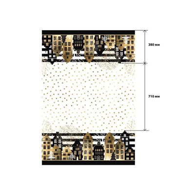 Скатерть «Этель: Золотой город» 180 × 147 см с ГМВО, 100 % хлопок, саржа, 190 г/м²