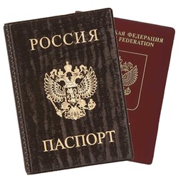 A-023 Обложка на паспорт (велюр/ПВХ)
